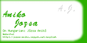 aniko jozsa business card